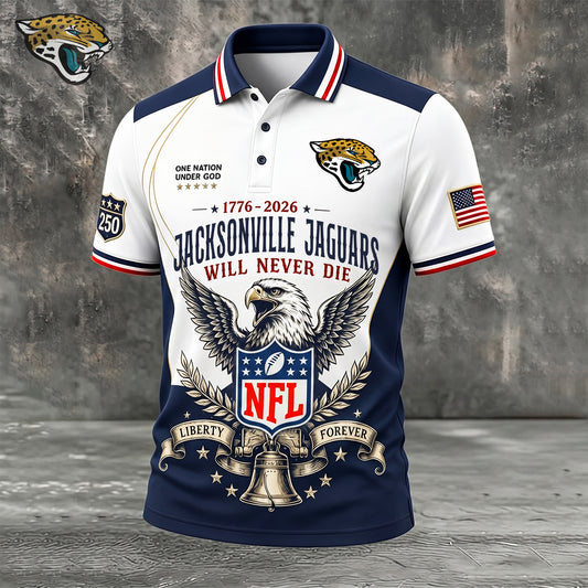 PREMIUM NFL x JAC EXCLUSIVE 250 Years Anniversary Of Freedom POLO SHIRT 290626