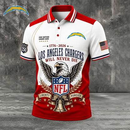 PREMIUM NFL x LAC EXCLUSIVE 250 Years Anniversary Of Freedom POLO SHIRT 290626