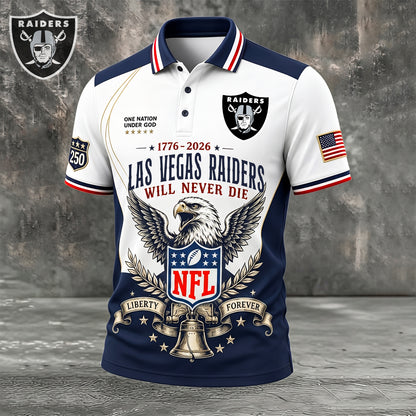 PREMIUM NFL x LV EXCLUSIVE 250 Years Anniversary Of Freedom POLO SHIRT 290626
