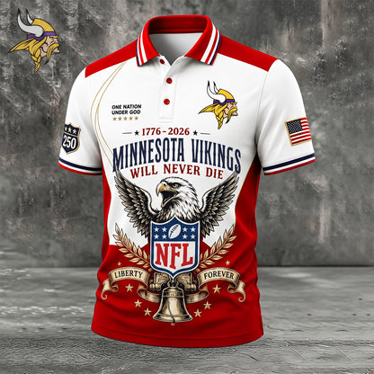 PREMIUM NFL x MIN EXCLUSIVE 250 Years Anniversary Of Freedom POLO SHIRT 290626