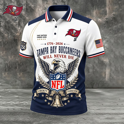 PREMIUM NFL x TB EXCLUSIVE 250 Years Anniversary Of Freedom POLO SHIRT 290626