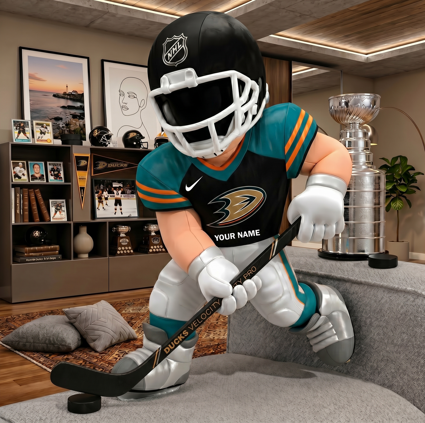 PREMIUM NHL X AC Players Custom Shape Pillow Custom Name Gifts FOR FAN NDT VHM 280526