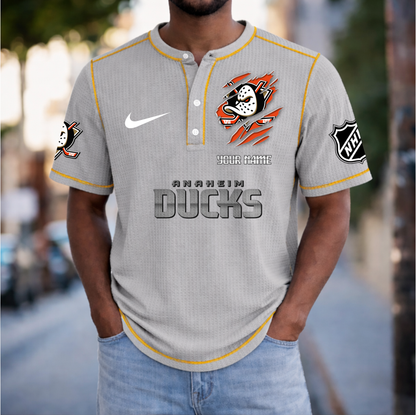 PREMIUM NHL X AD Crew neck button Henry Shirt Limited Editions NDT VHM 20426