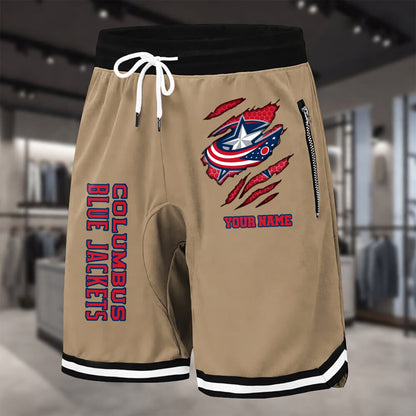 PREMIUM NHL X CBJ Summer Fitness Breathable Basketball Shorts NDT NHM 240426