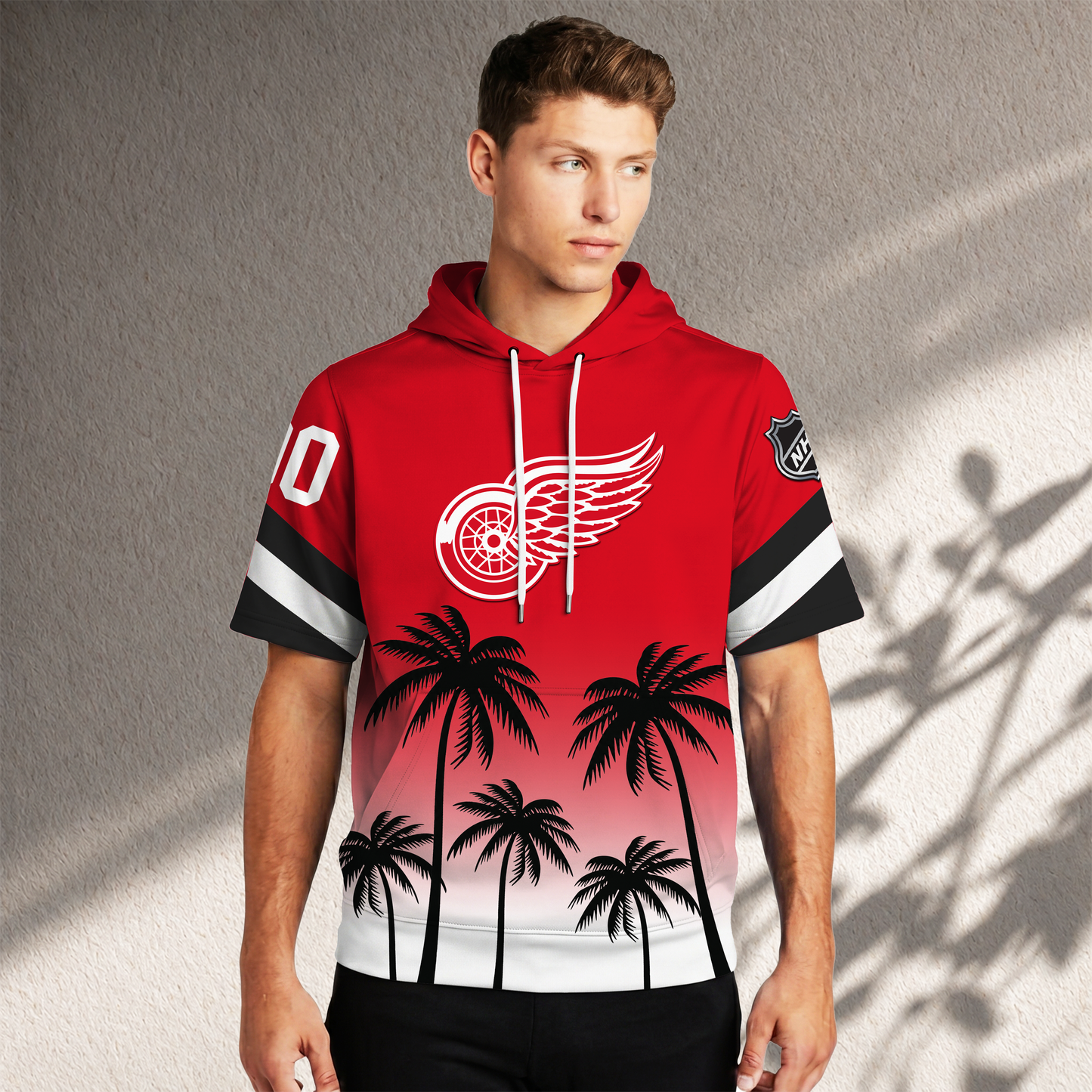 PREMIUM NHL X DRW Short Sleeve Hoodie T-Shirt FOR SUMMER HOLIDAY NDT VHM 160526