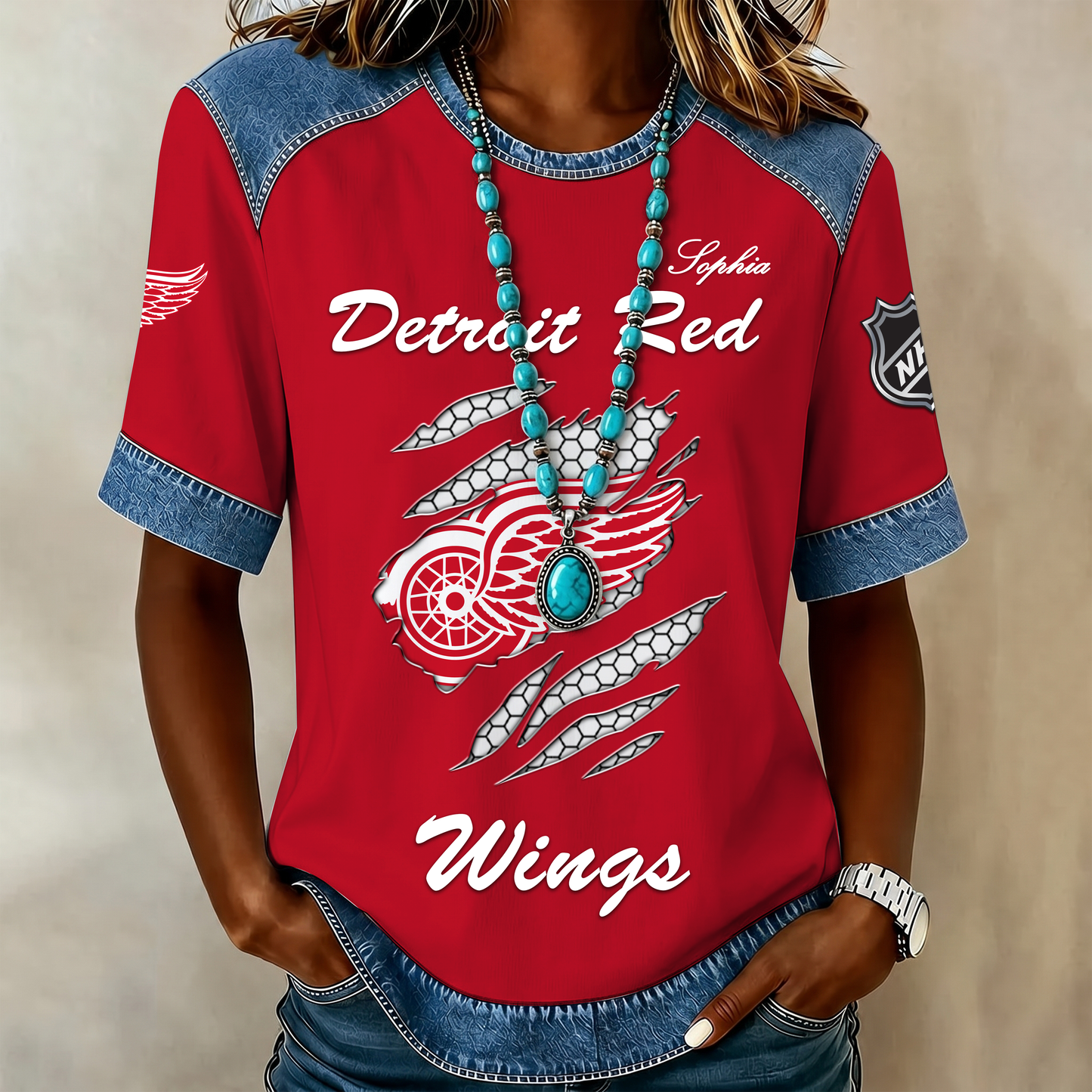 PREMIUM NHL X DRW Women Retro T Shirt Custom Name Limited Edition NDT VHM 190526