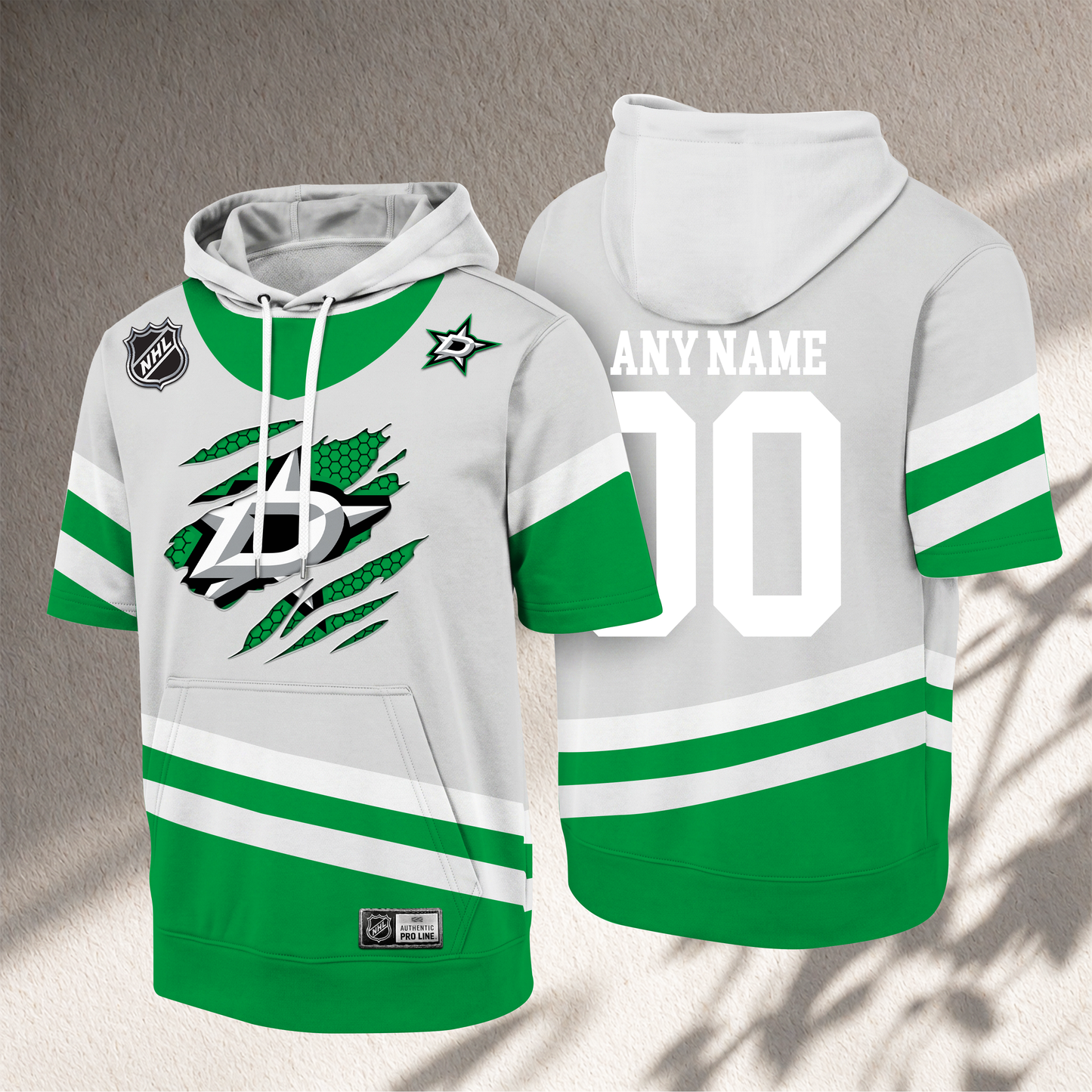 PREMIUM NHL X DS CRACK Short Sleeve Hoodie SHIRT NDT VHM 150526