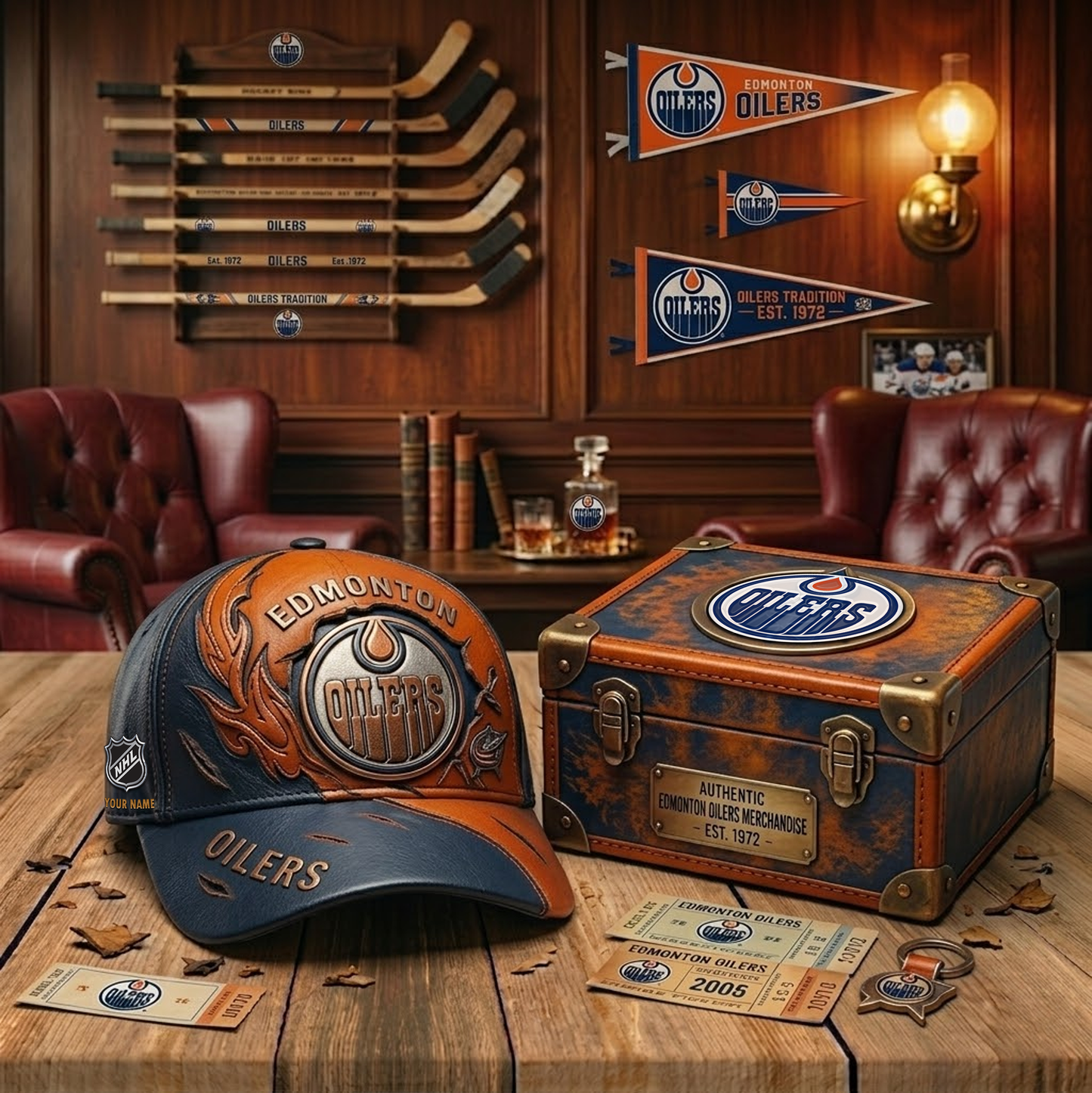 PREMIUM NHL X EO VINTAGE CUSTOME NAME HAT NDT VHM 180426