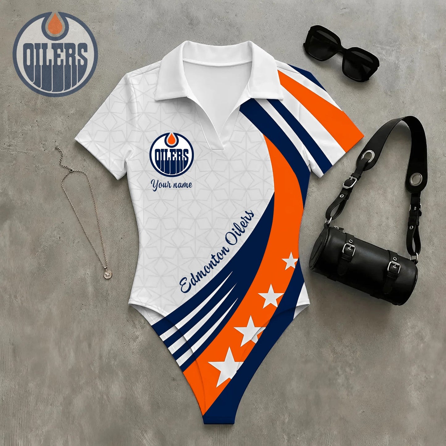 PREMIUM NHL X EO WomenŸ??s Slim-Fit V-Neck Polo Bodysuit NDT NHM 270526