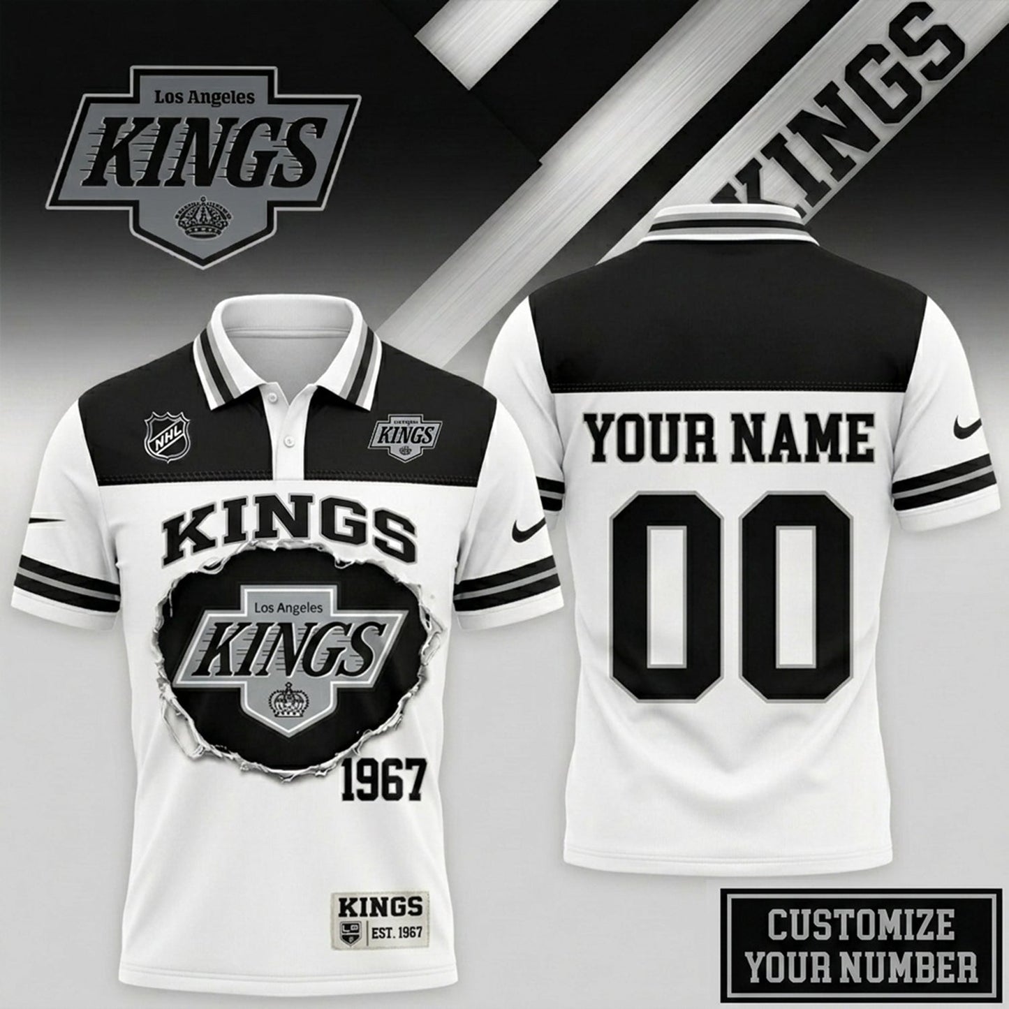 PREMIUM NHL X LAK CLASSIC POLO SHIRT LIMITED EDITIONS NDT NHM 010626