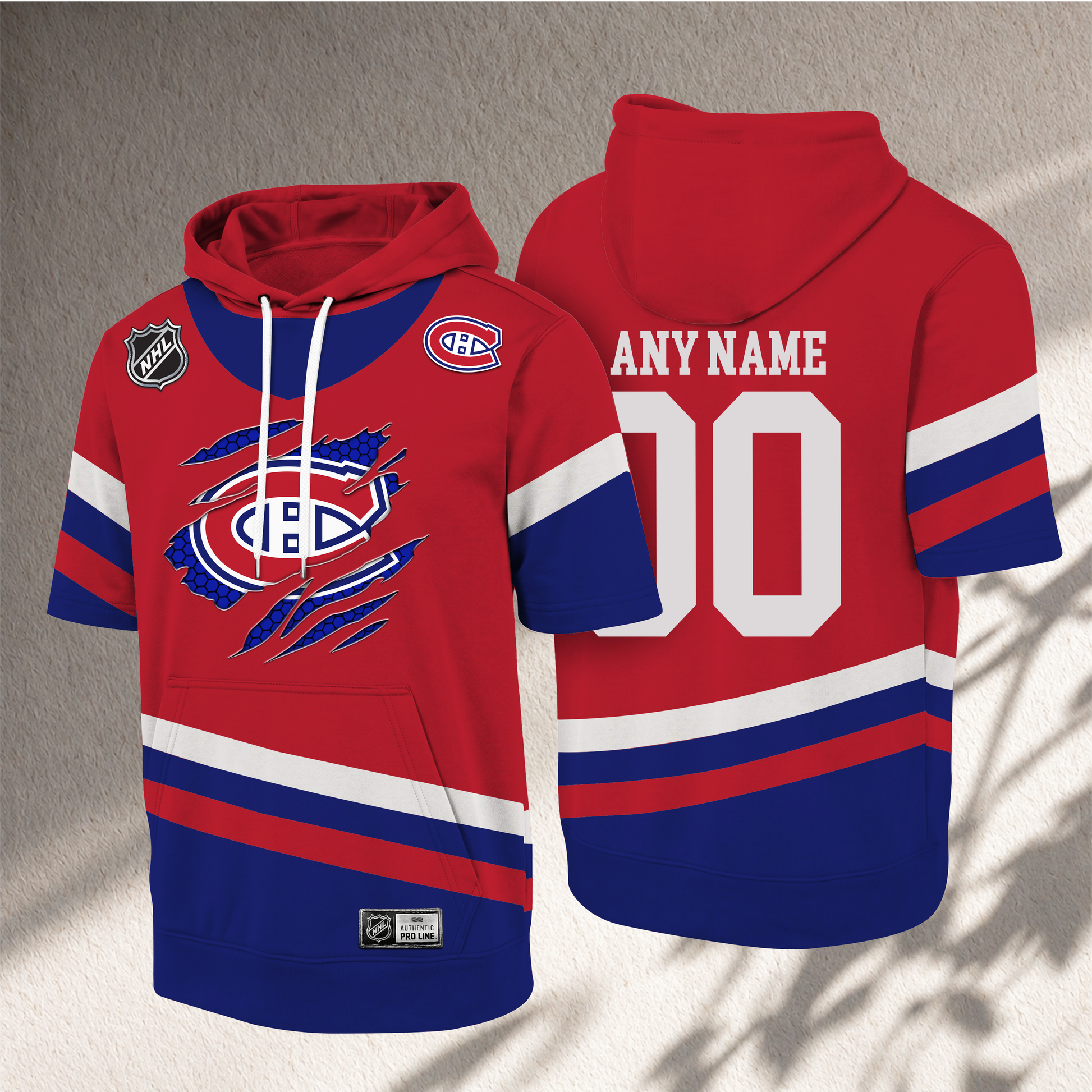 PREMIUM NHL X MC CRACK Short Sleeve Hoodie SHIRT NDT VHM 150526