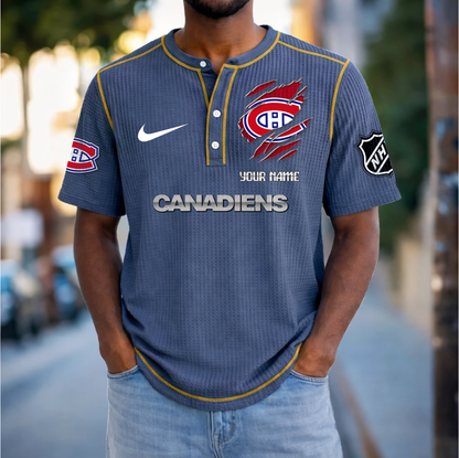 PREMIUM NHL X MC Crew neck button Henry Shirt Limited Editions NDT VHM 20426