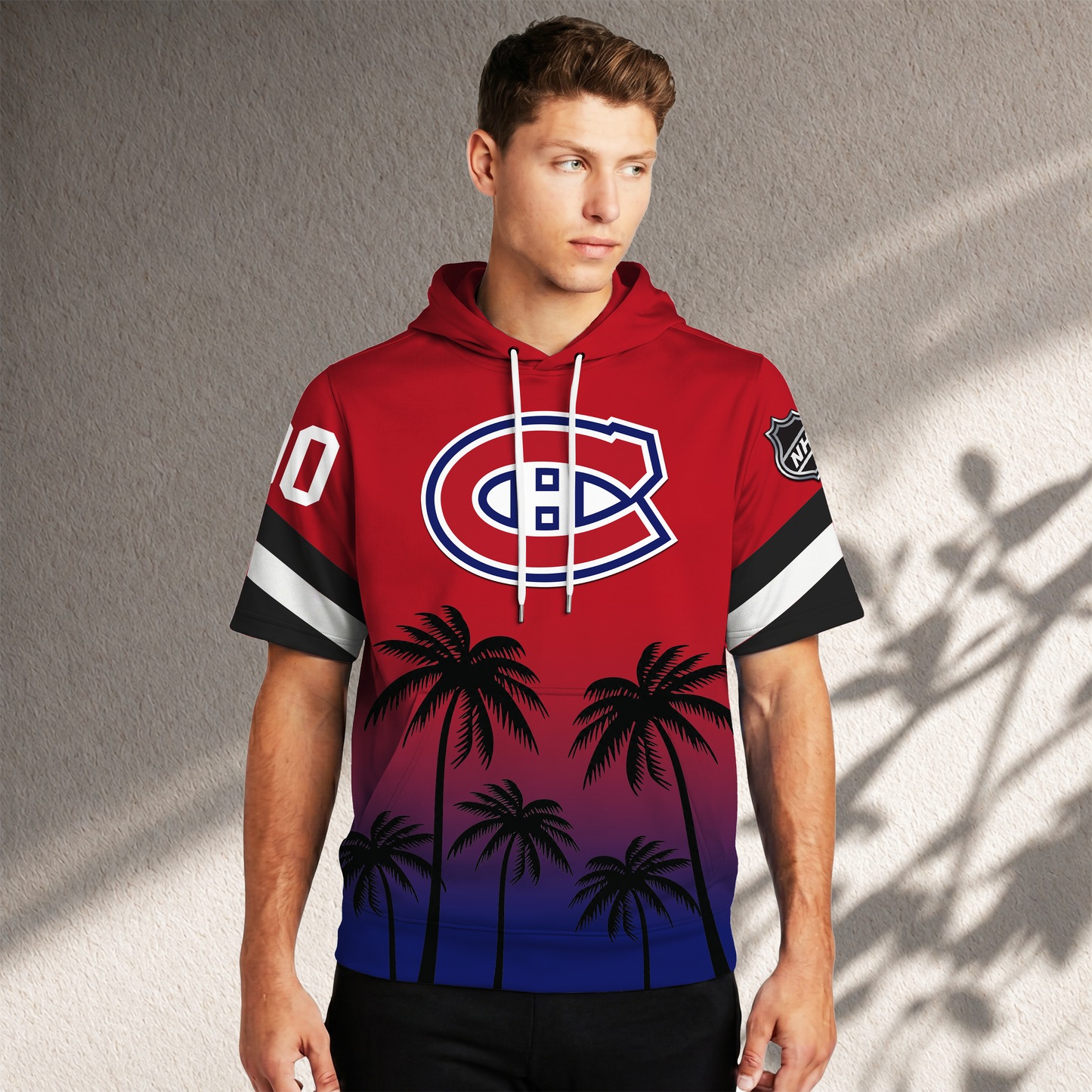 PREMIUM NHL X MC Short Sleeve Hoodie T-Shirt FOR SUMMER HOLIDAY NDT VHM 160526