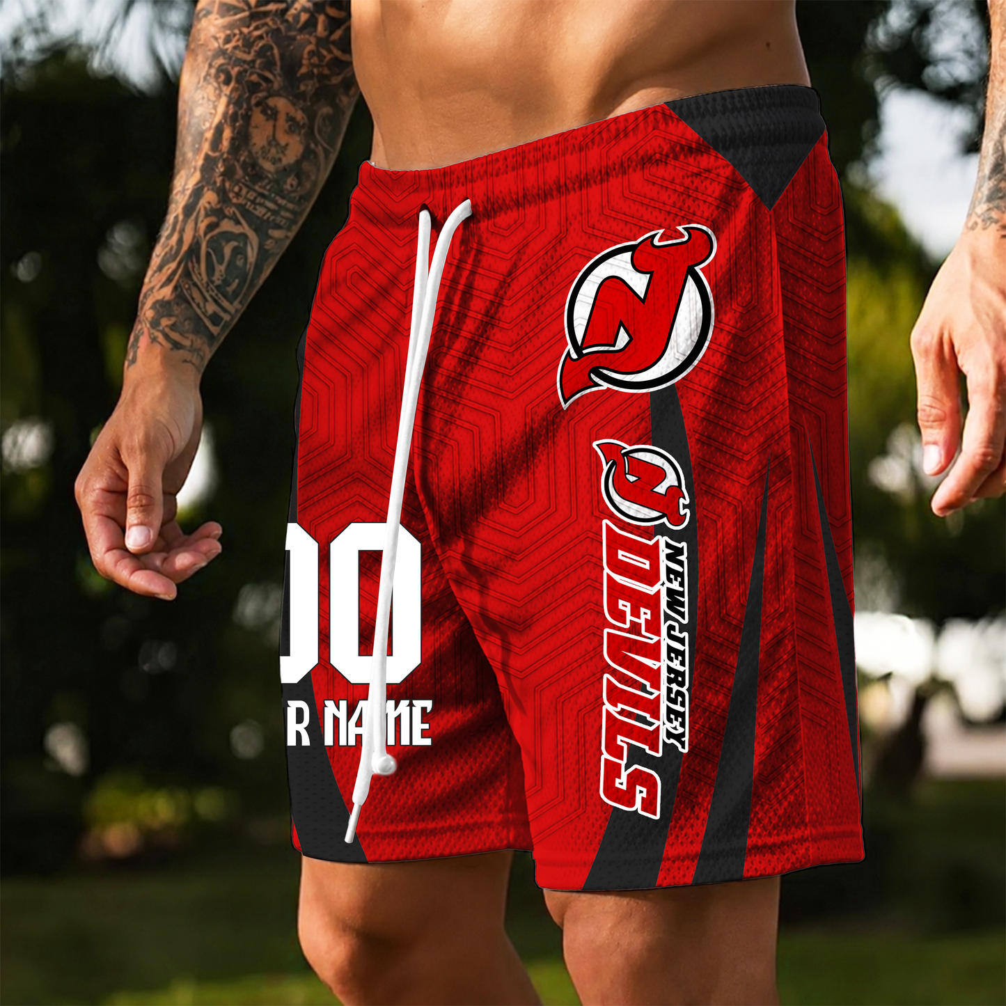 PREMIUM NHL X NJD Personalized Short Pants  For Summer Holiday NDT VHM 150526