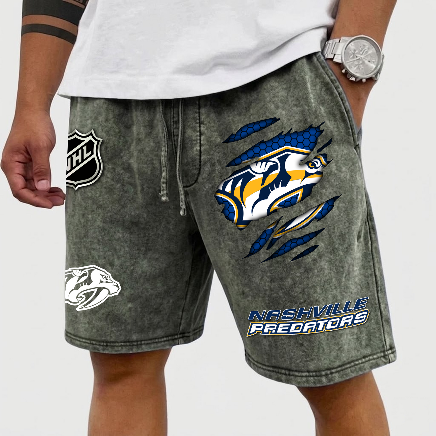 PREMIUM NHL X NP WASH SHORTS FOR SUMMER HOLIDAY NDT VHM  070426