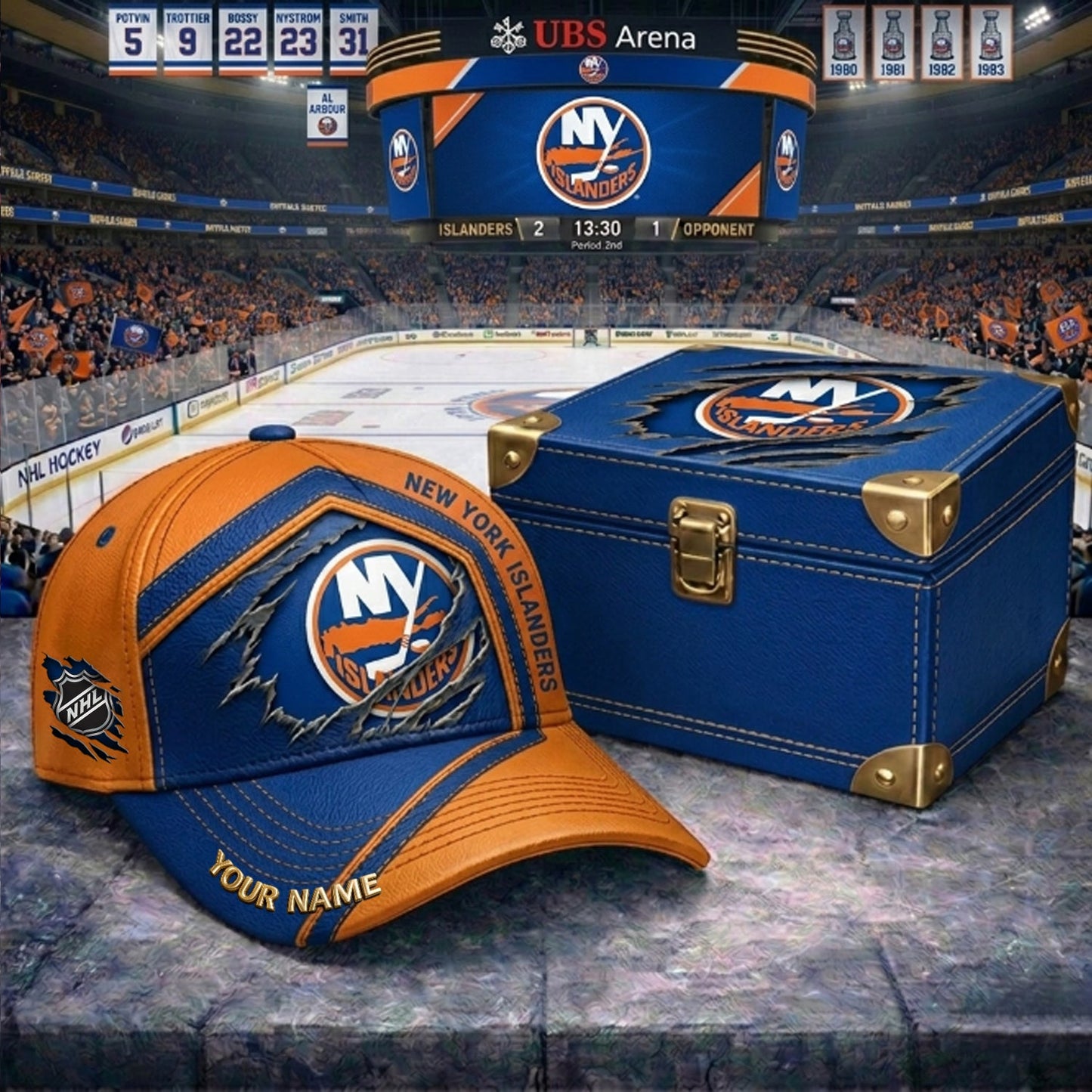 PREMIUM NHL X NYI CRACK CUSTOM NAME V3 PLUS HAT NDT NHM 210426