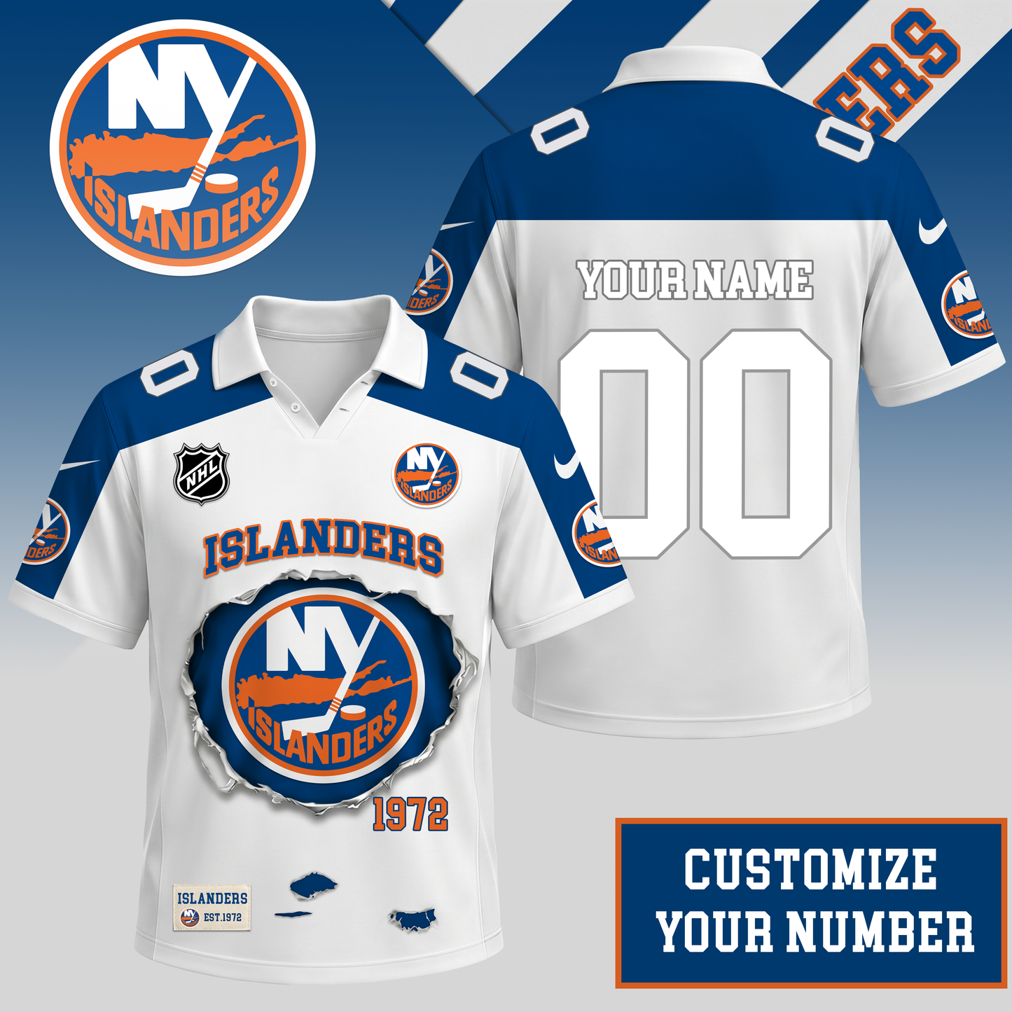 PREMIUM NHL X NYI Streetwear Polo Shirt Custom Gifts For Fan NDT VHM 010626