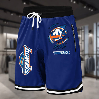 PREMIUM NHL X NYI Summer Fitness Breathable Basketball Shorts NDT NHM 240426