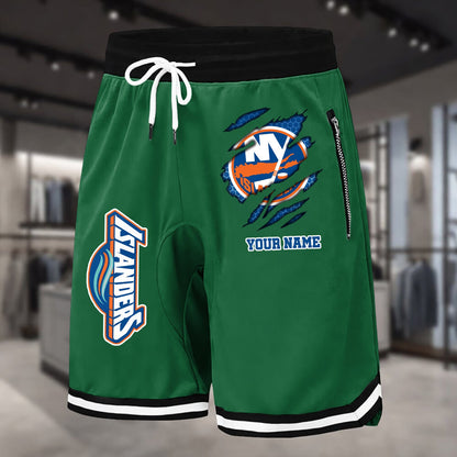 PREMIUM NHL X NYI Summer Fitness Breathable Basketball Shorts NDT NHM 240426