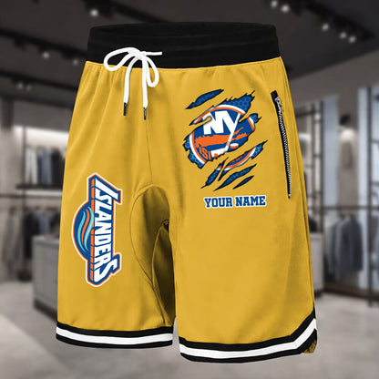 PREMIUM NHL X NYI Summer Fitness Breathable Basketball Shorts NDT NHM 240426