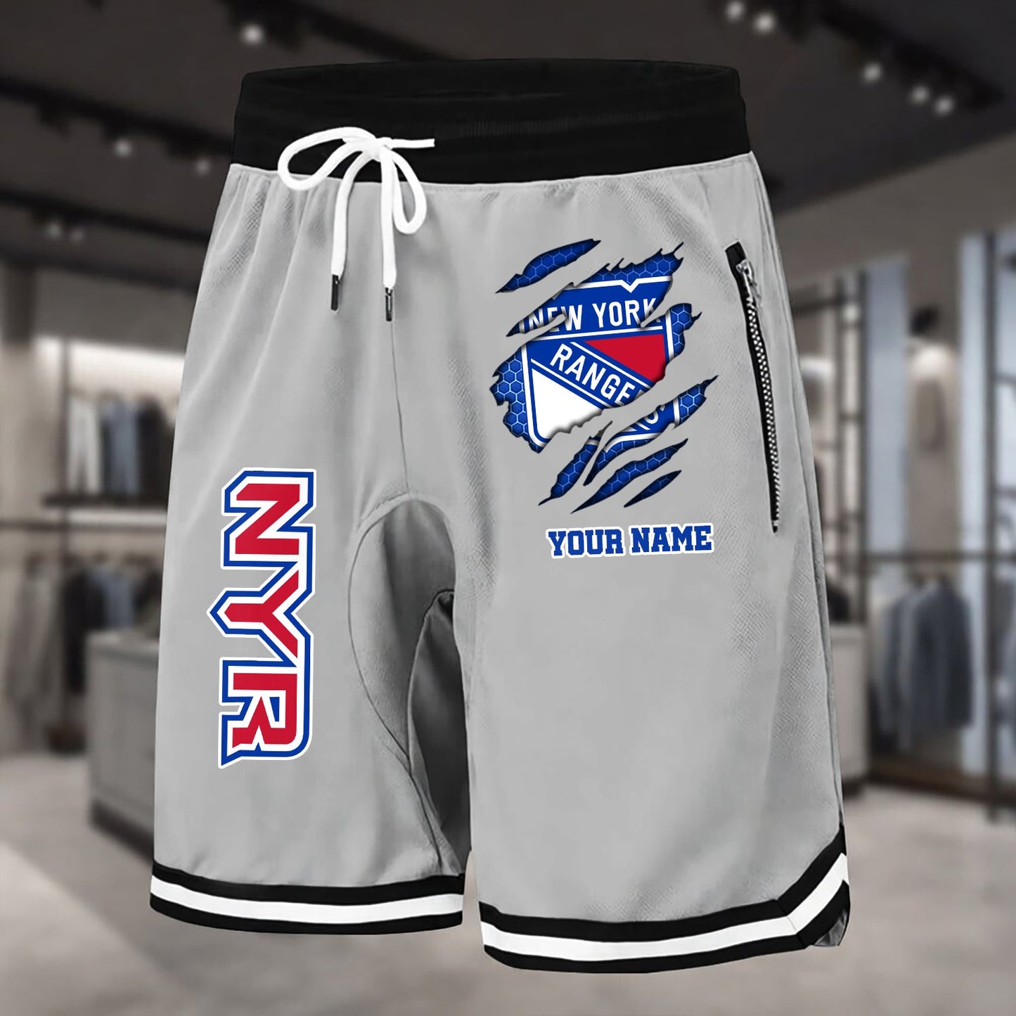 PREMIUM NHL X NYR Summer Fitness Breathable Basketball Shorts NDT NHM 240426