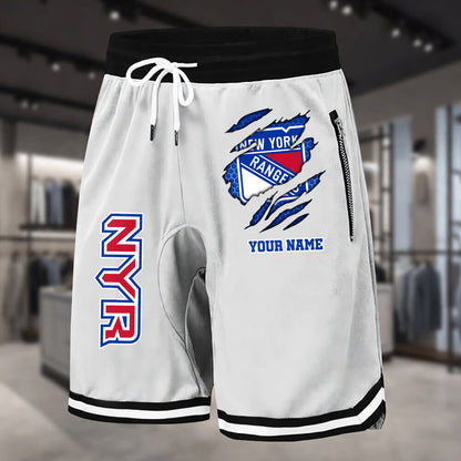 PREMIUM NHL X NYR Summer Fitness Breathable Basketball Shorts NDT NHM 240426
