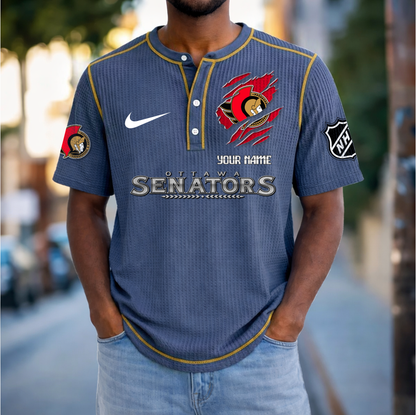 PREMIUM NHL X OS Crew neck button Henry Shirt Limited Editions NDT VHM 20426