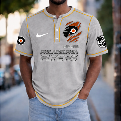 PREMIUM NHL X PF Crew neck button Henry Shirt Limited Editions NDT VHM 20426