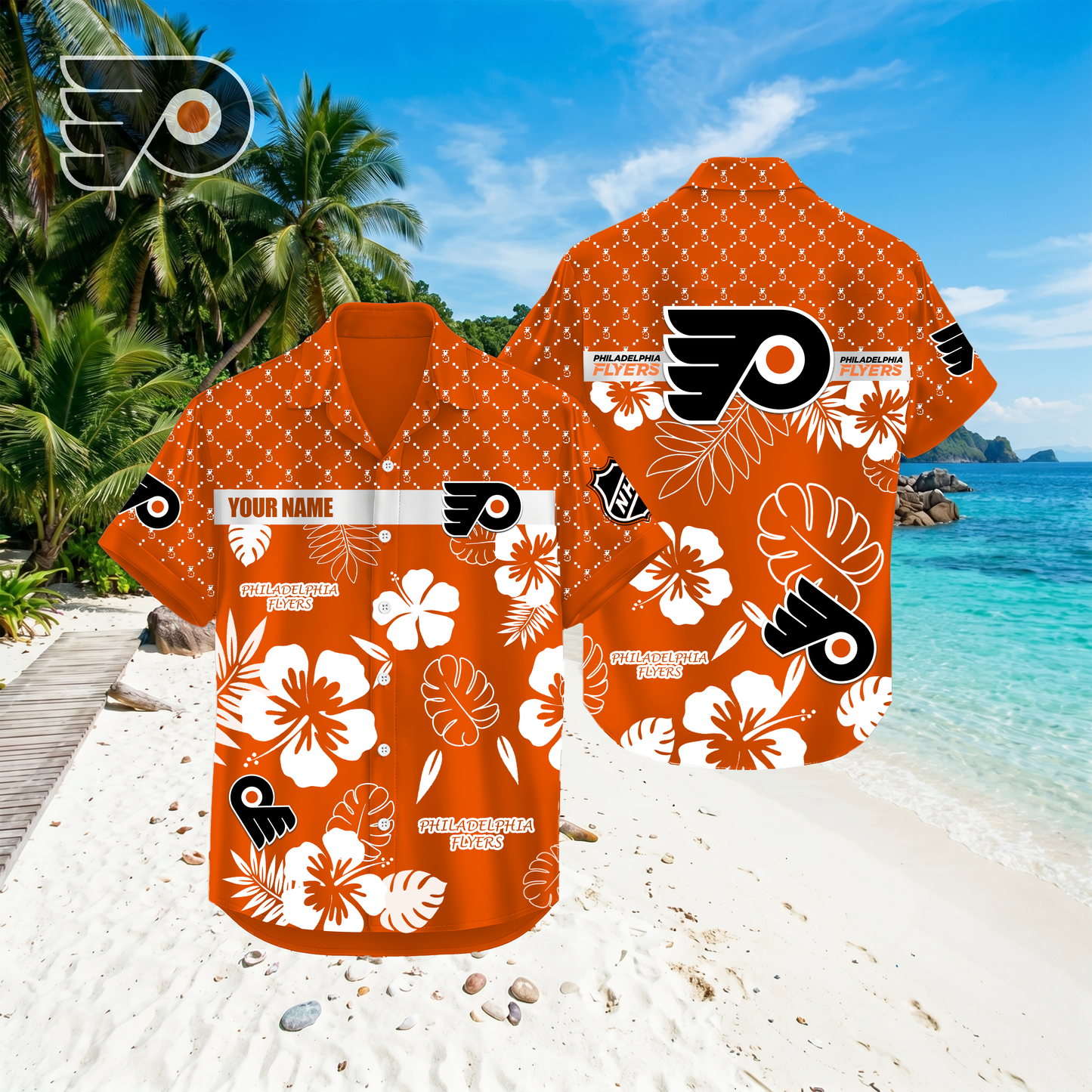 PREMIUM NHL X PF Hawaiian Shirt Custom Name For Summer Holiday NDT VHM 270426