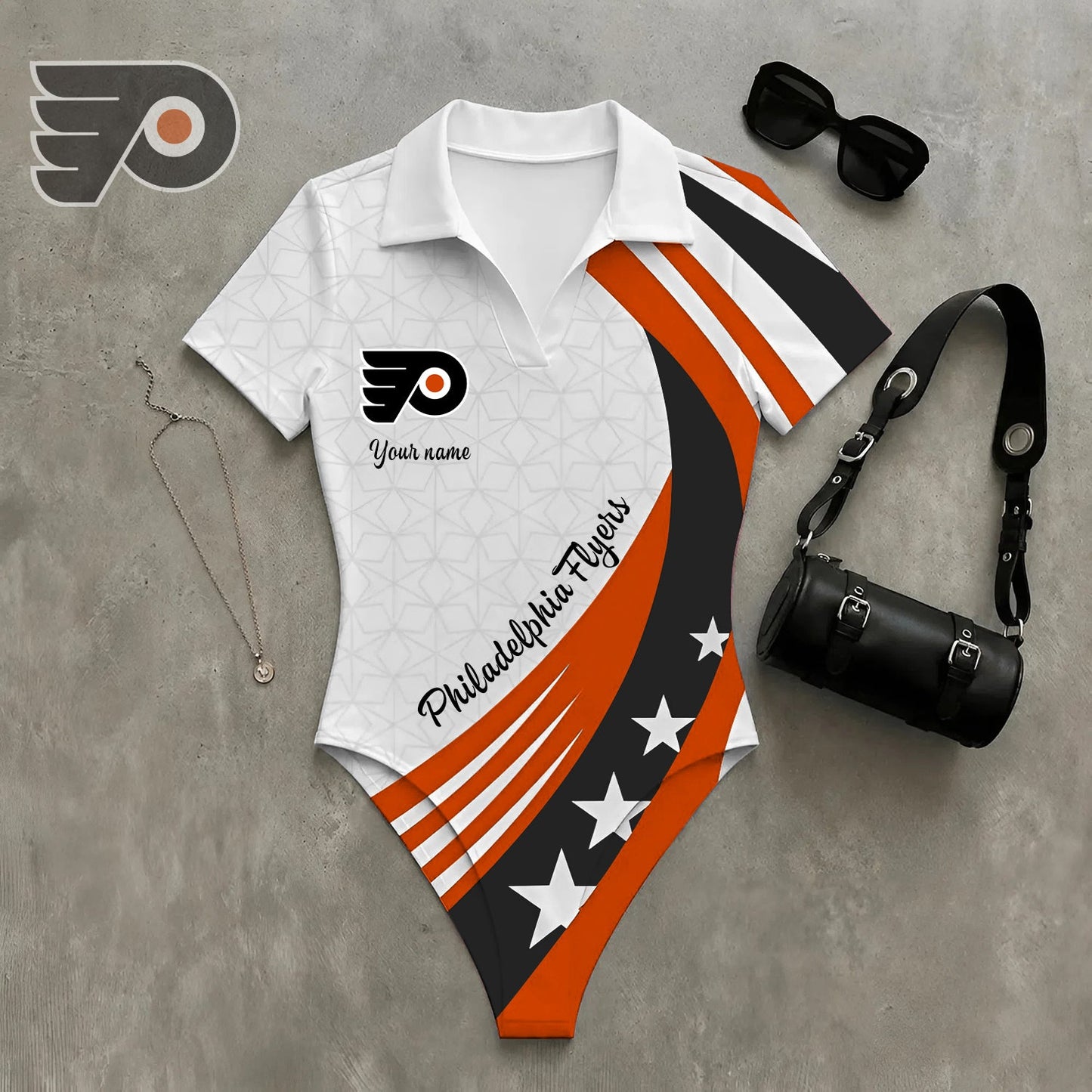 PREMIUM NHL X PF WomenŸ??s Slim-Fit V-Neck Polo Bodysuit NDT NHM 270526
