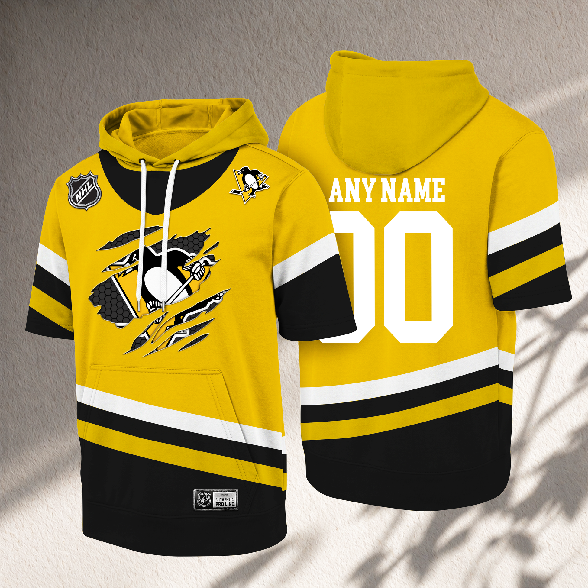 PREMIUM NHL X PP CRACK Short Sleeve Hoodie SHIRT NDT VHM 150526
