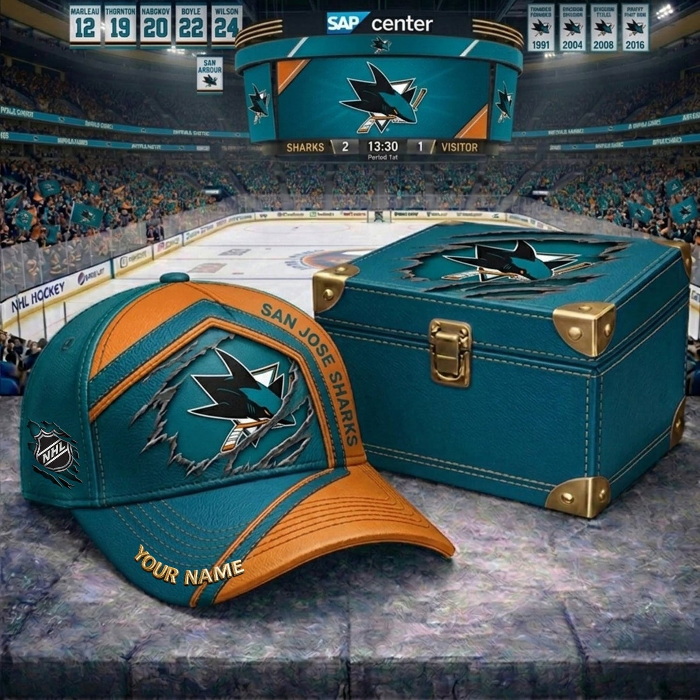 PREMIUM NHL X SJS CRACK CUSTOM NAME V3 PLUS HAT NDT NHM 210426