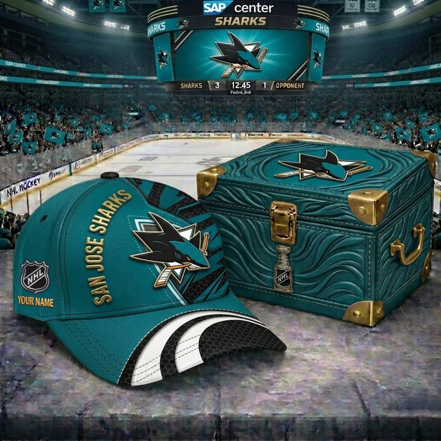 PREMIUM NHL X SJS CRACK CUSTOM NAME V5 HAT NDT NHM 220426
