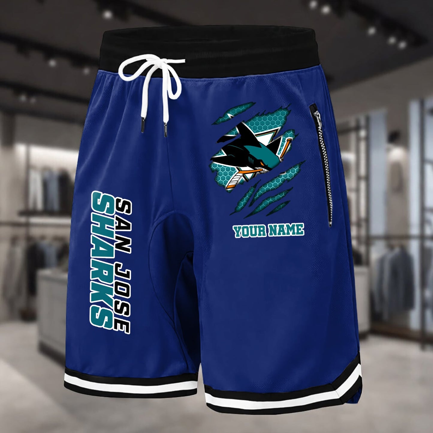 PREMIUM NHL X SJS Summer Fitness Breathable Basketball Shorts NDT NHM 240426