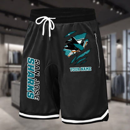 PREMIUM NHL X SJS Summer Fitness Breathable Basketball Shorts NDT NHM 240426
