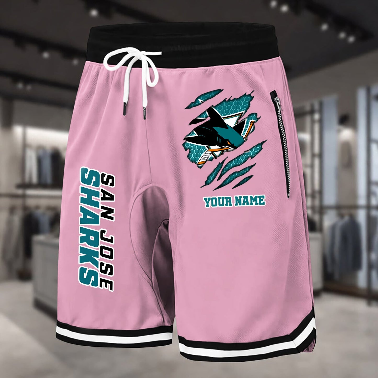 PREMIUM NHL X SJS Summer Fitness Breathable Basketball Shorts NDT NHM 240426