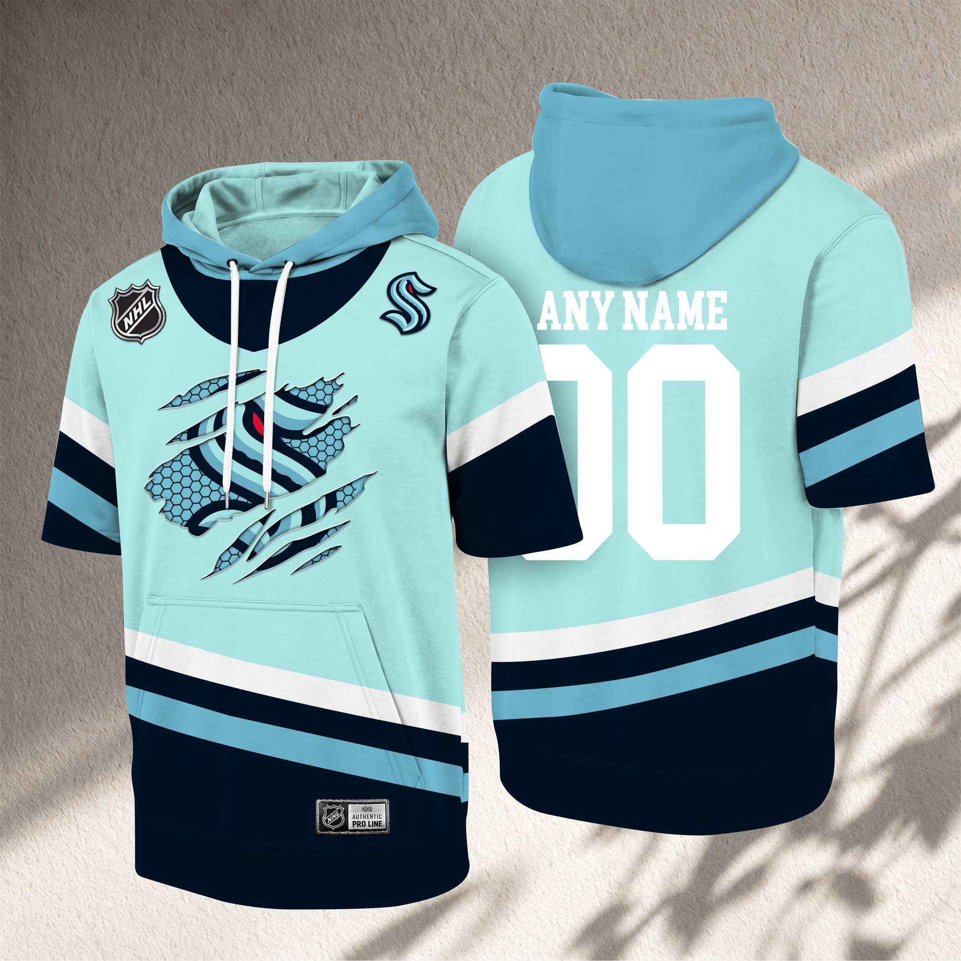 PREMIUM NHL X SK CRACK Short Sleeve Hoodie SHIRT NDT VHM 150526