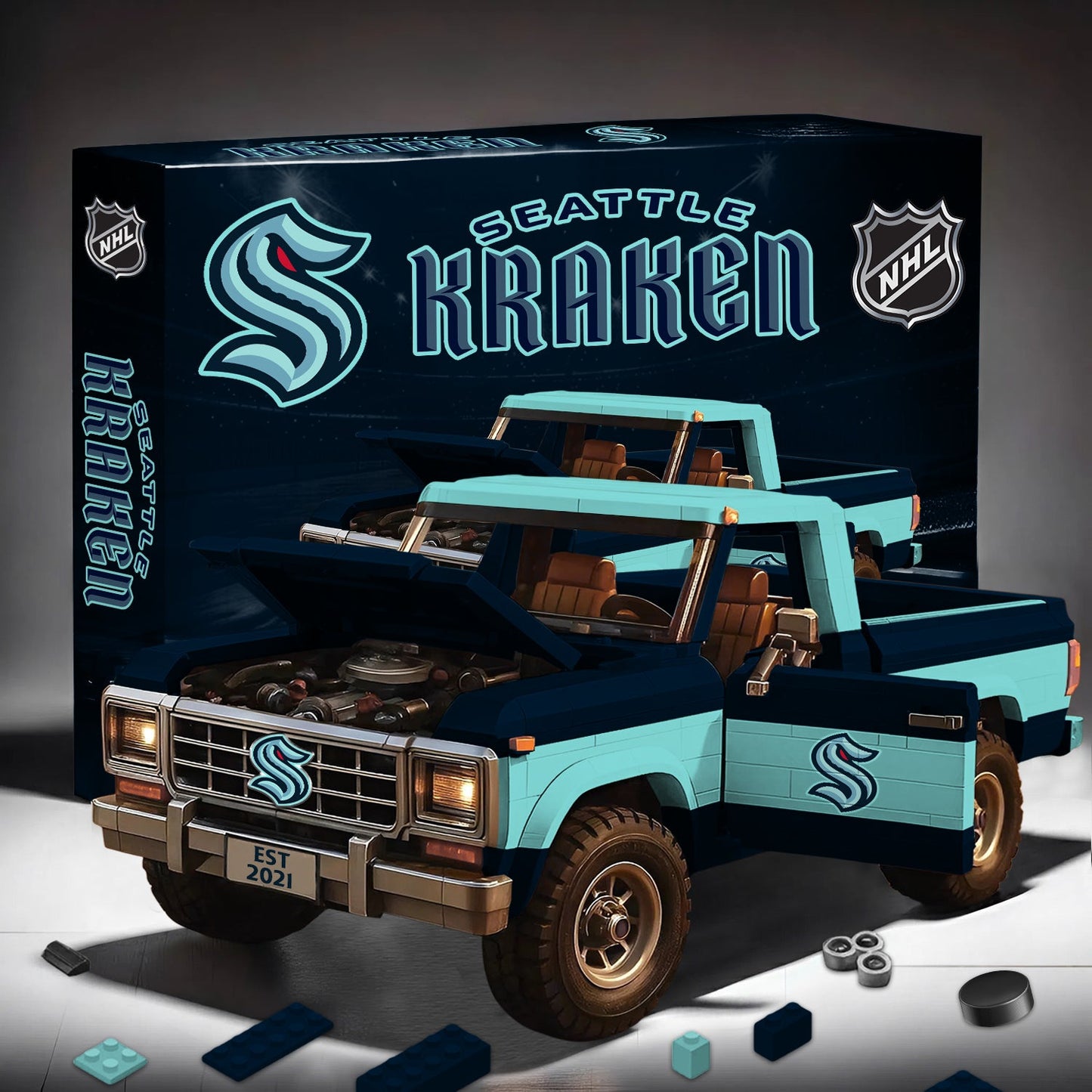 PREMIUM NHL X SK Elite Craft Ford F150 3D Build Your Own Toy NDT NHM 180426