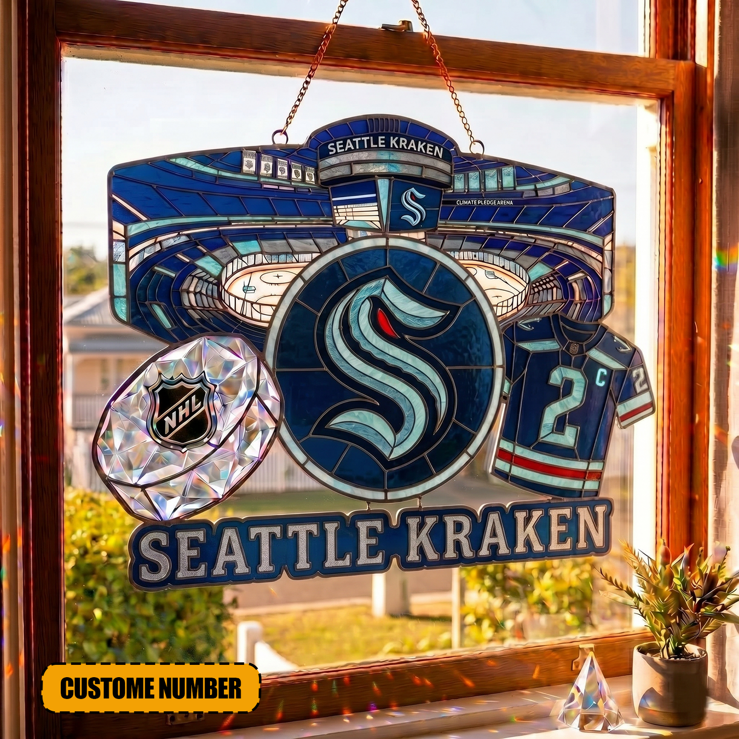 PREMIUM NHL  X SK Suncatcher Custom  Name  Limited Edition NDT VHM 240426