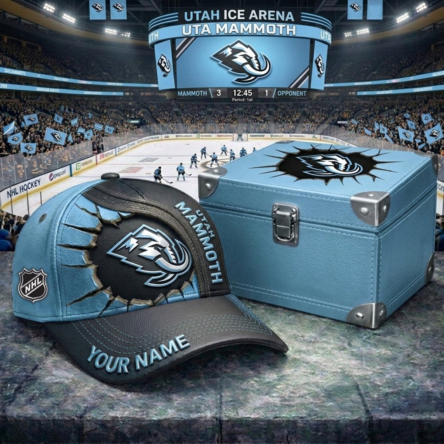 PREMIUM NHL X UM CRACK CUSTOM NAME HAT NDT NHM 140426