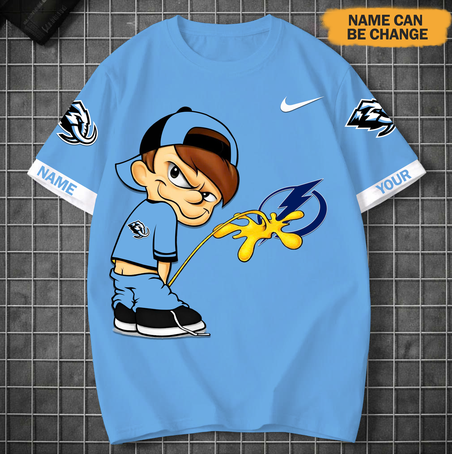 PREMIUM NHL X UM Funny Peeing Boy New Tshirt Custom Name NDT VHM 160426
