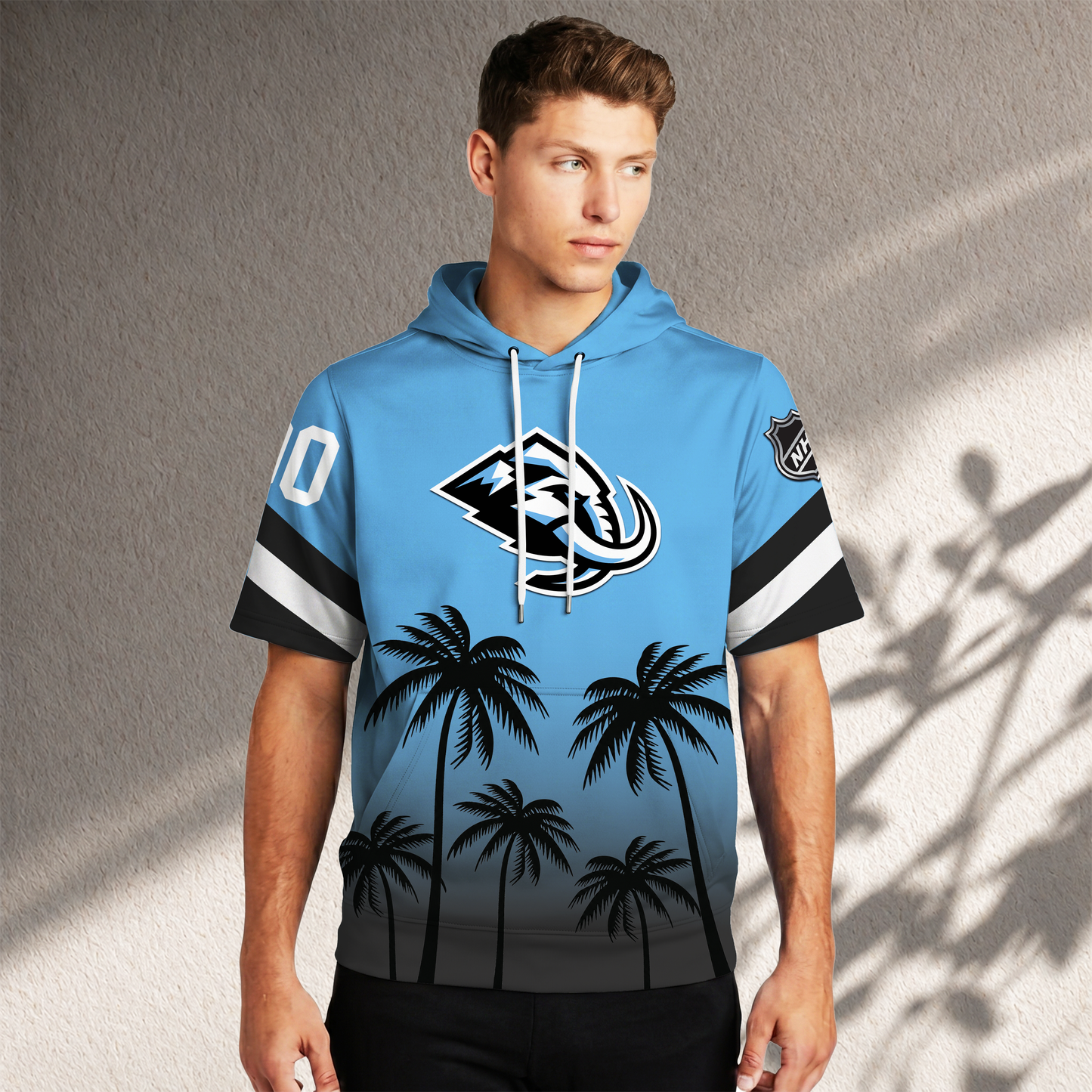 PREMIUM NHL X UM Short Sleeve Hoodie T-Shirt FOR SUMMER HOLIDAY NDT VHM 160526