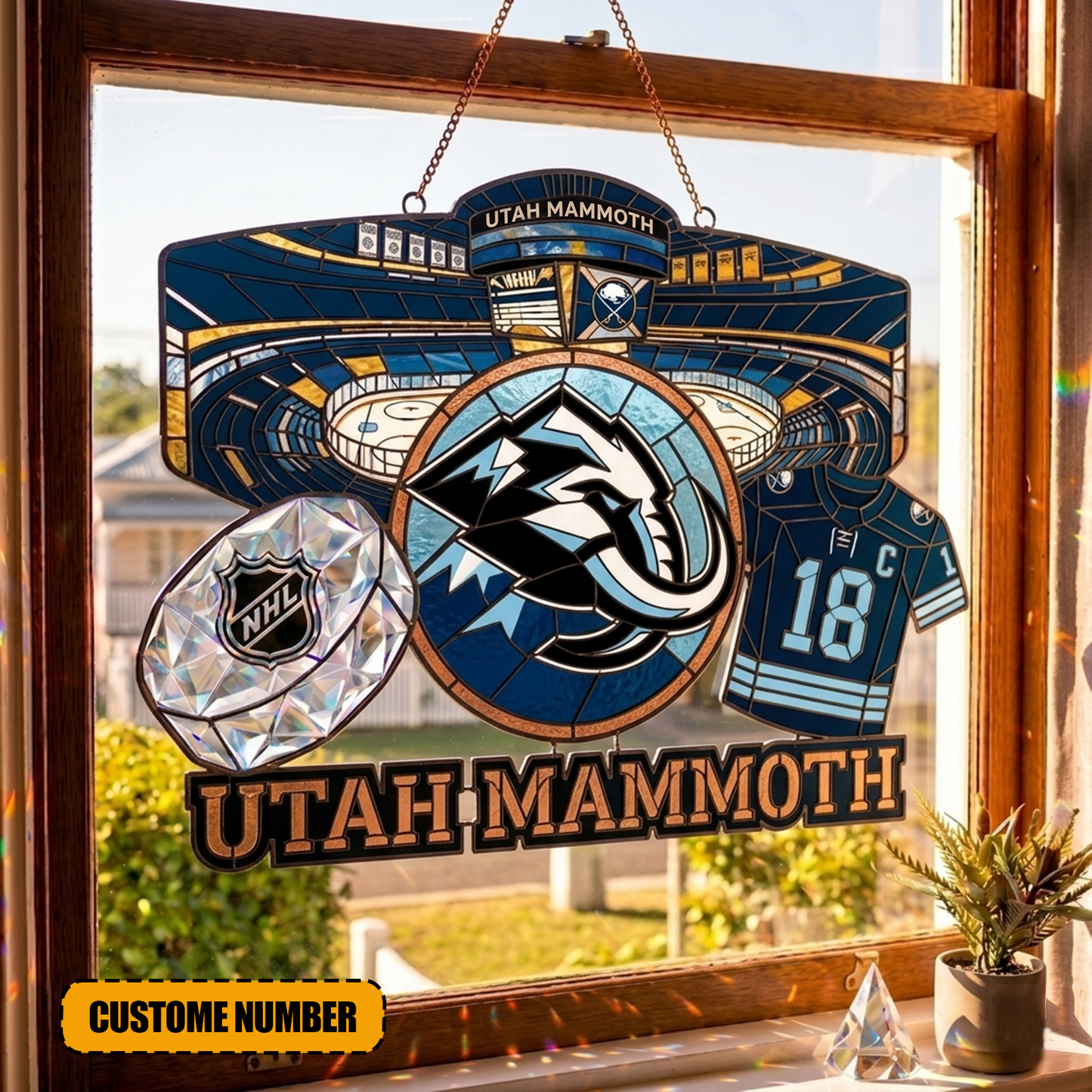PREMIUM NHL  X UM Suncatcher Custom  Name  Limited Edition NDT VHM 240426