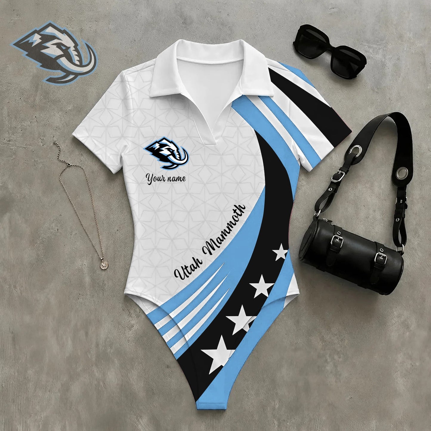 PREMIUM NHL X UM WomenŸ??s Slim-Fit V-Neck Polo Bodysuit NDT NHM 270526
