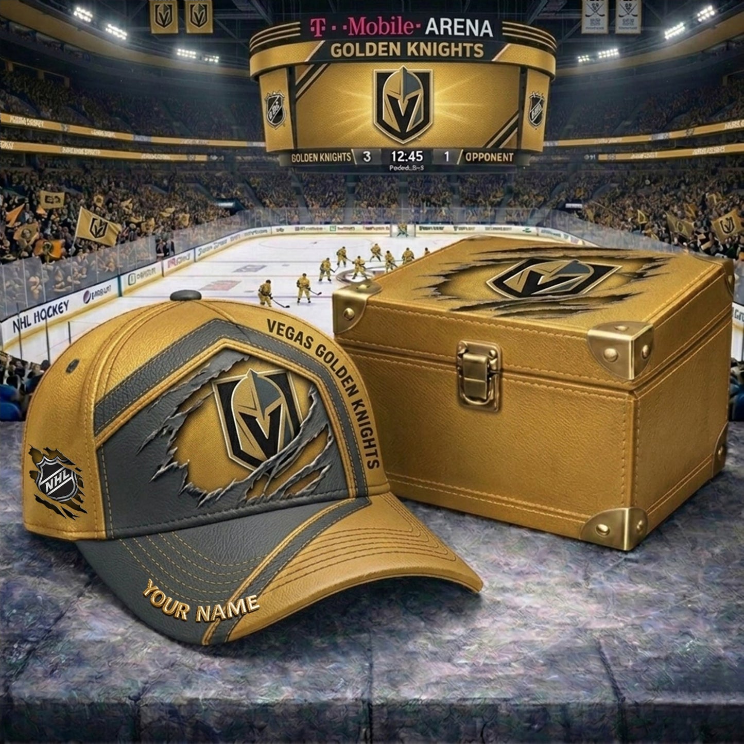 PREMIUM NHL X VGK CRACK CUSTOM NAME V3 PLUS HAT NDT NHM 210426