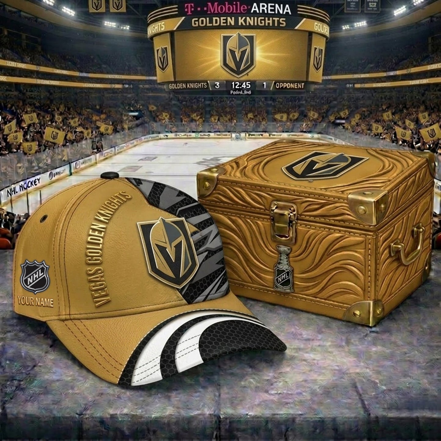 PREMIUM NHL X VGK CRACK CUSTOM NAME V5 HAT NDT NHM 220426