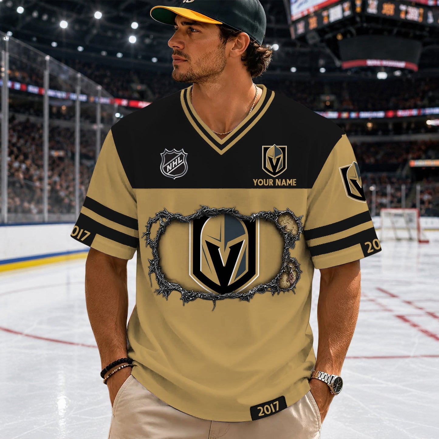 PREMIUM NHL X VGK Streetwear V-neck Shirt Custom Gifts For Fan NDT NHM 290526