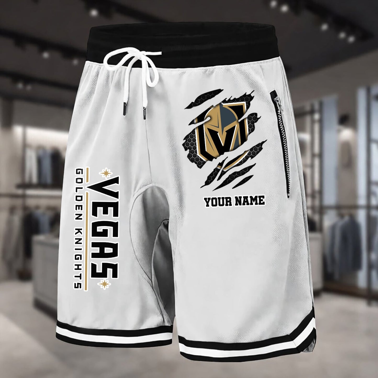 PREMIUM NHL X VGK Summer Fitness Breathable Basketball Shorts NDT NHM 240426
