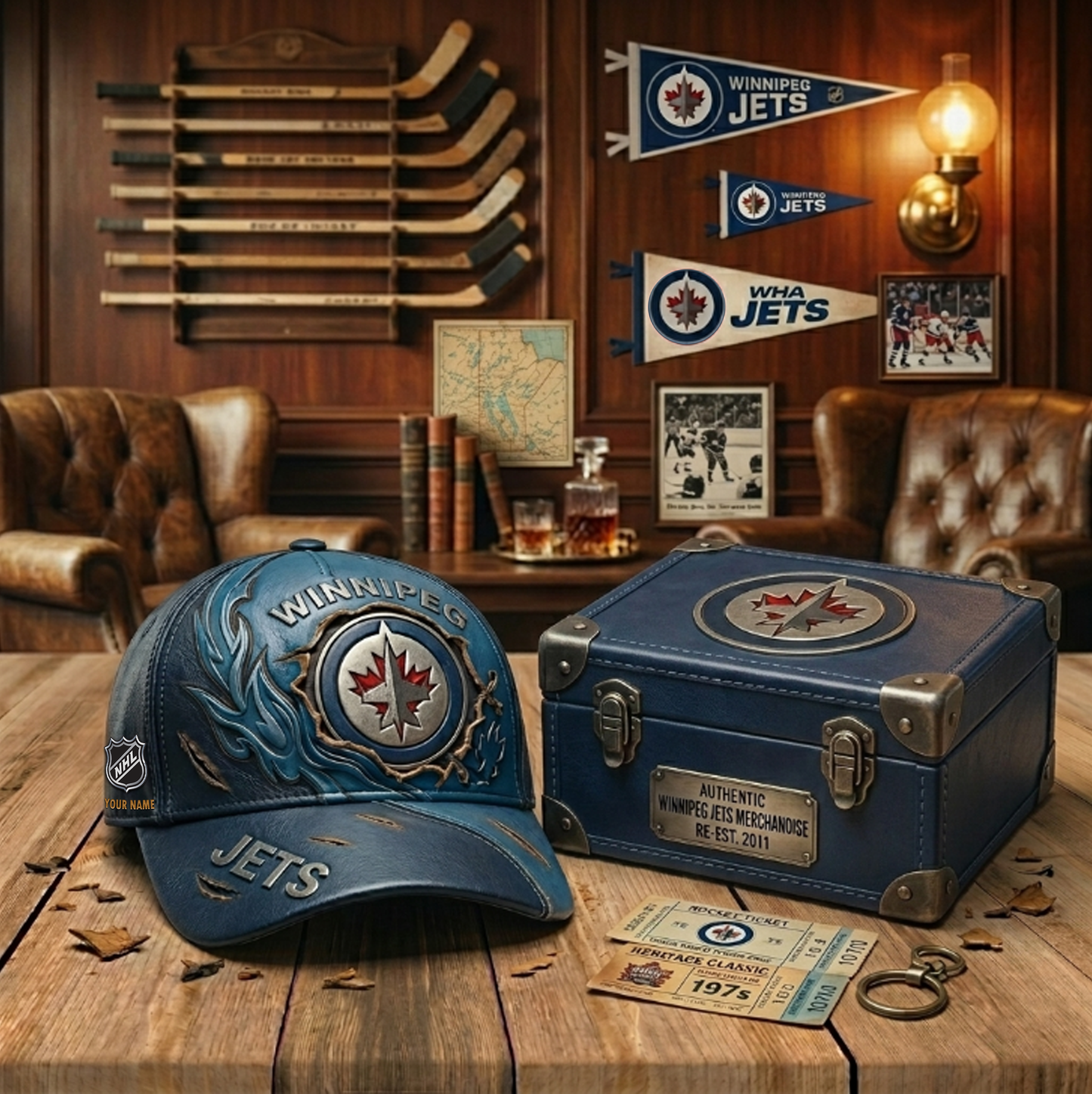 PREMIUM NHL X WJ VINTAGE CUSTOME NAME HAT NDT VHM 180426