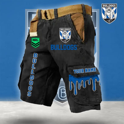 PREMIUM NRL X CB Cargo Shorts Custom Name Limited Edition NDT LVH